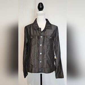 *NWT* Tahari Dark Gray Denim Jacket for Women